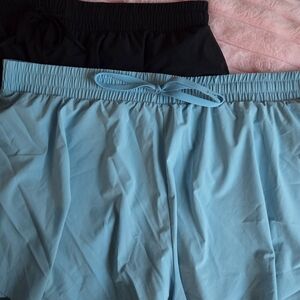 All in Motion Black and Light Blue Athletic Shorts (Bundle)